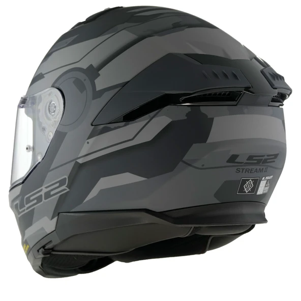 LS2 STREAM 2 SHADOW MAT TITANIUM-GRİ KASK M - Resim 4