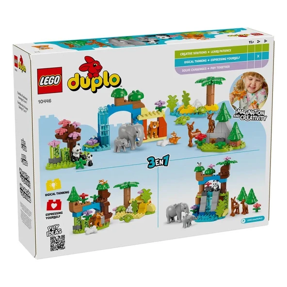 10446 Lego Duplo 3ü1 Arada Vahşi Hayvan Aileleri 92 parça +2aş - 6