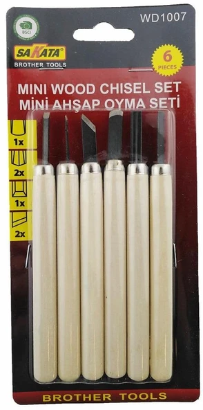 Sakata WD 1007 Ahşap Oyma Seti 6 Parça - 1