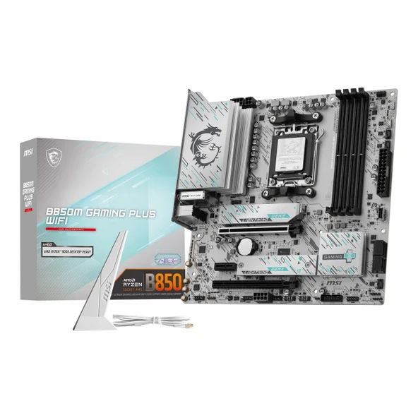 MSI B850M Gaming Plus WiFi DDR5 (8200MHz)OC M.2 HDMI/DP/USB-C PCIe 5.0 AM5 mATX Anakart ürün görseli 1