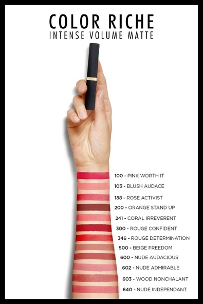 L'Oreal Paris Color Riche Intense Volume Matte Ruj - 200 Orange Stand Up - 3