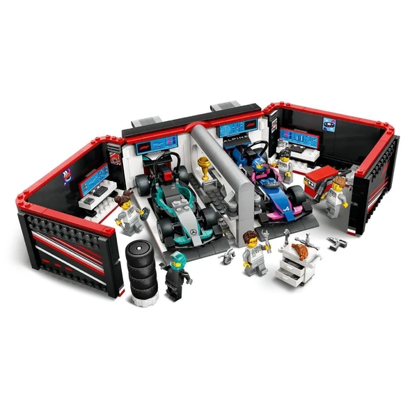 60444 Lego City F1 Garajı ve Mercedes-AMG ve Alpine Arabaları 678 parça +7 yaş - Resim 3