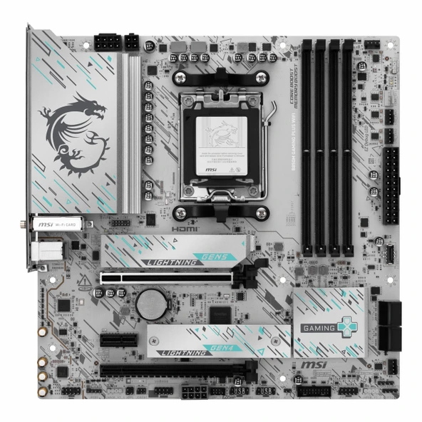 MSI B850M Gaming Plus WiFi DDR5 (8200MHz)OC M.2 HDMI/DP/USB-C PCIe 5.0 AM5 mATX Anakart - Resim 2