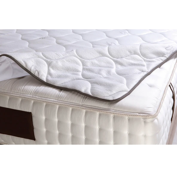 Homedius Silver Gümüş İplikli Kapitoneli Alez  Beyaz 150x200 - 4