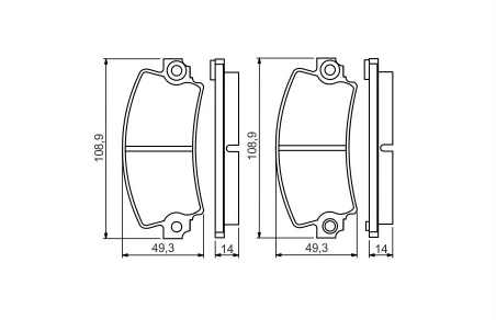 BOSCH 0986495270 Fren Balatası Ön WVA 20140 R12 - Solenza Benzinli - Resim 2