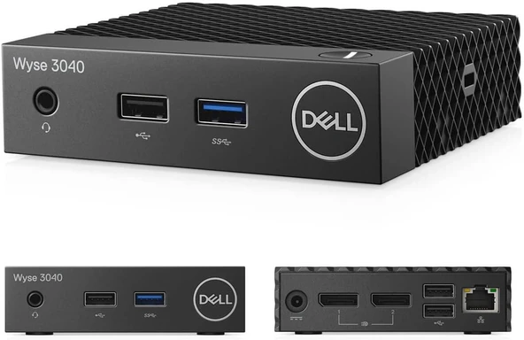 DELL Wyse 3040 1.44 GHz x5-Z8350 240 g Siyah İnce İstemci masaüstü-PC mini (1,44 GHz, X5-Z8350, IntelAtom, 1,92 GHz, 2 MB, 8 GB) - 3