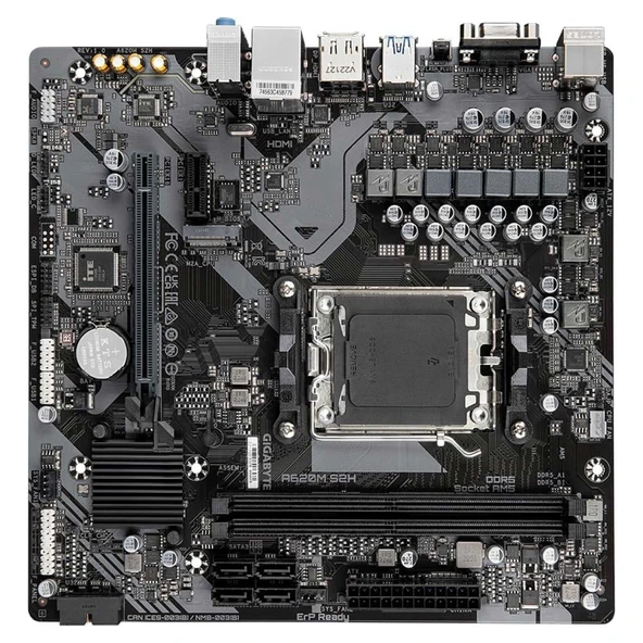 Gigabyte A620M-S2H DDR5 GLAN Ses DP HDMI VGA SATA3 USB3.2 mATX Anakart - 4