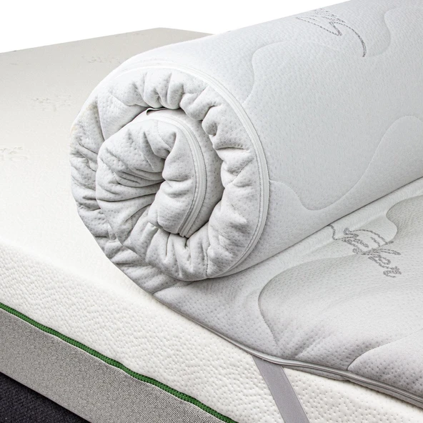 Homedius Silver Gümüş İplikli Kapitoneli Alez  Beyaz 100x200