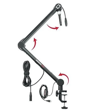 Gator Frameworks GFWMICBCBM4000 Podcast için mikrofon standı, kontrol lambalı - Sıfır Ürün (Kutu Hasarlı - Fırsat)