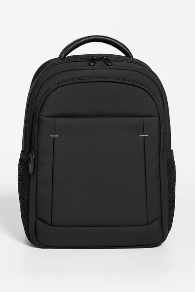 Laptop Sırt Çantası 15.6 inç - Deri Detay, Su Geçirmez, Hafif, Çok Gözlü 8683255013968