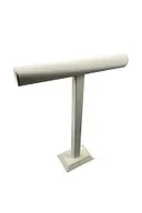 Süet Kaplama Krem Renk Uzun 48/41cm Kolye -Tesbih Sergileme Standı ürün görseli