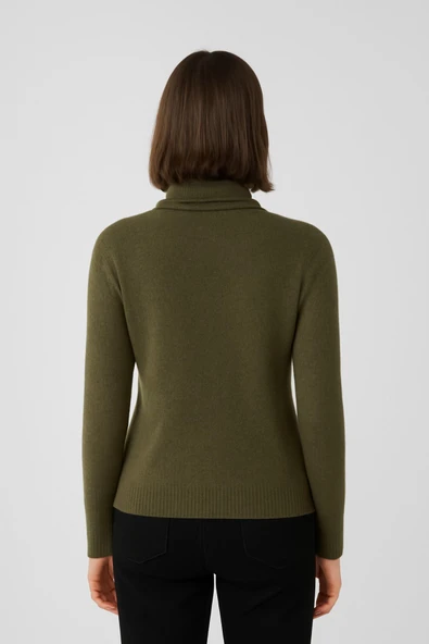 ribac 3'lü Paket Kadın Basic Tam Balıkçı Yaka Kazak - Resim 7