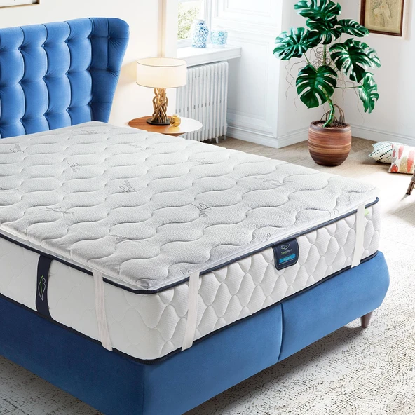 Homedius Silver Gümüş İplikli Kapitoneli Alez Beyaz 100x200 - 2