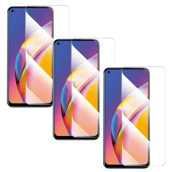 Oppo A92 Uyumlu 9H Temperli Kırılmaz Ekran Koruyucu Cam(3 Adet)