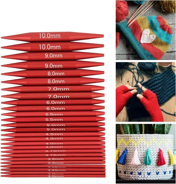 Valkyrie Değiştirilebilir Örgü Şiş Seti Ayrılabilir Dairesel Şişler Profesyonel Örgü İçin Çok Amaçlı Set - 2