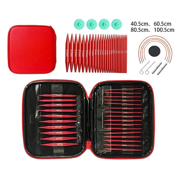 Valkyrie Değiştirilebilir Örgü Şiş Seti Ayrılabilir Dairesel Şişler Profesyonel Örgü İçin Çok Amaçlı Set - 5