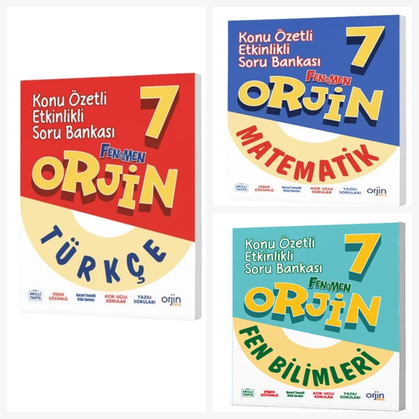 Orjin 7. Sınıf Türkçe & Matematik & Fen Soru Bankası ürün görseli