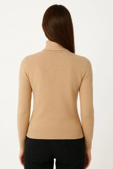 ribac 3'lü Paket Kadın Basic Tam Balıkçı Yaka Kazak - Resim 5