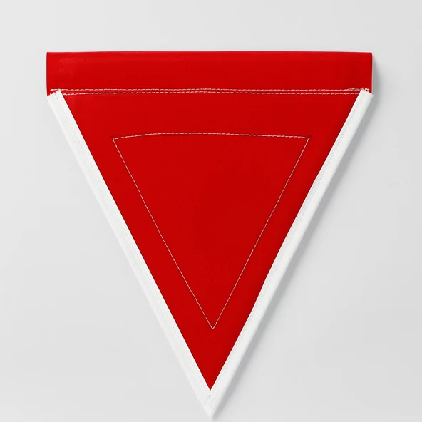 25x20 Cm Kırmızı Üçgen Branda Flama Bayrak Araç Dayanıklı İş Güvenlik Uyarı İşaretleme Aksesuarı ürün görseli