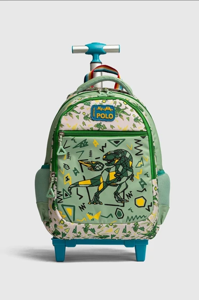 2217-My Polo Anatomik Sırt Yapılı Unisex Işıklı Tekerlekli İlkokul Çantası ürün görseli