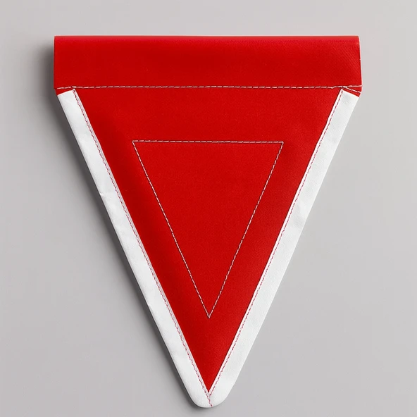 25x15 Cm Kırmızı Üçgen Branda Flama Bayrak Araç Dayanıklı İş Güvenlik Uyarı İşaretleme Aksesuarı ürün görseli