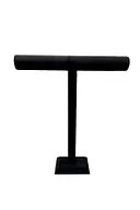 Süet Kaplama Siyah Renk Uzun Kolye - Tesbih Sergileme Standi - Resim 3