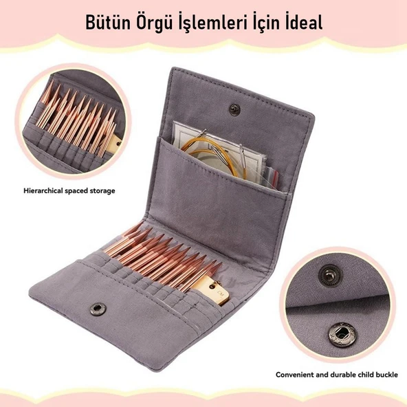 Valkyrie Örgü Şiş Seti Alüminyum, Hafif ve Dayanıklı, Yeni Başlayanlar & Profesyoneller İçin - 5