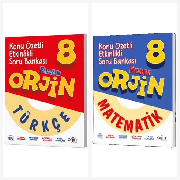Orjin 8. Sınıf Türkçe & Matematik Soru Bankası ürün görseli