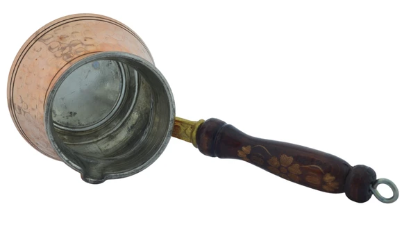 LUDIA Otantik İşlemeli 3 Adet Ahşap Saplı El Yapımı Eskitme Bakır Cezve Set - 2