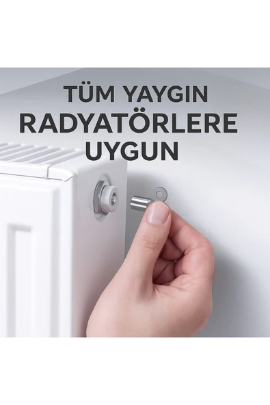 DESIPHON Radyatör Purjör Anahtarı – Petek Havlupan Hava Alma ve Purjör Açma Kapama Anahtarı (1 Adet) - 5