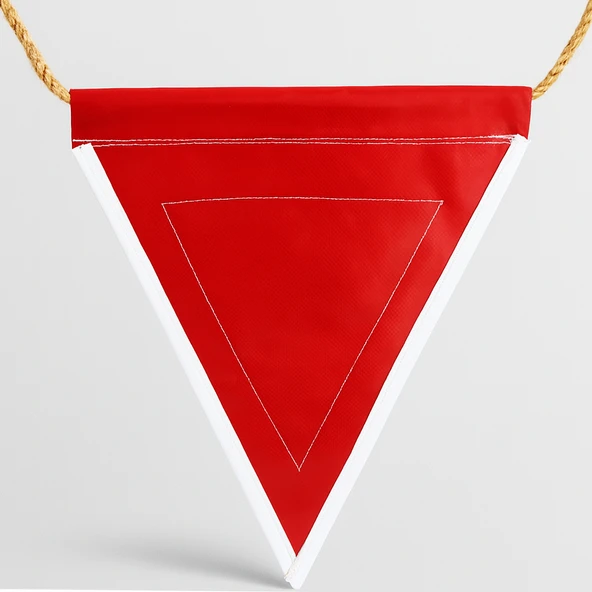 30x30 Cm Kırmızı Üçgen Branda Flama Bayrak Araç Dayanıklı İş Güvenlik Uyarı İşaretleme Aksesuarı - Resim 3