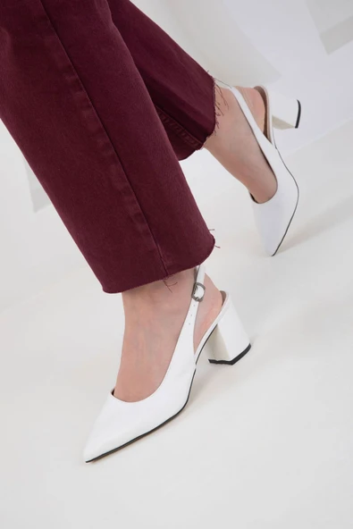 SOHO Beyaz Kadın Klasik Topuklu Ayakkabı 20371 ürün görseli 1
