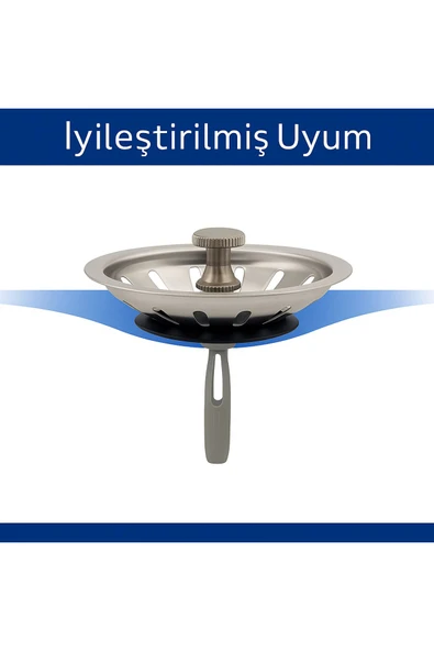 DESIPHON Çöpmak 2 Adet Mutfak Lavabo Sifon Gideri Paslanmaz Metal Tıpa Süzgeci 8 cm – Dayanıklı ve Uyumlu - 5