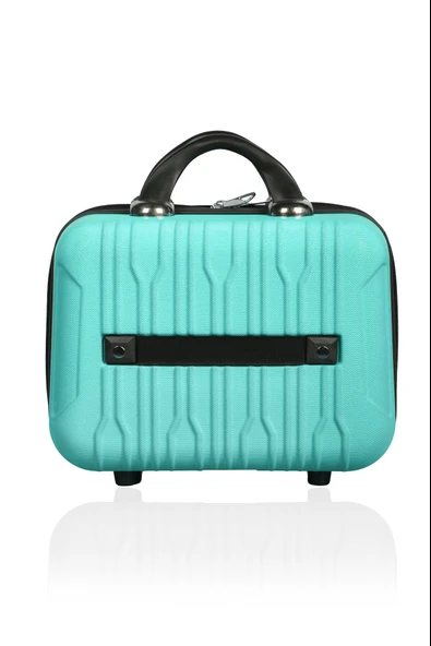 Polo&Sky Mars Model Su Yeşili Renk Abs Makyaj Çantası El Valizi - 4