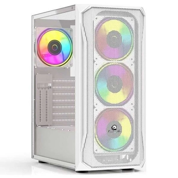 GameBooster GB-T005MW USB3.0 Mesh Panel ATX Beyaz Oyuncu Kasası (PSU Yok) ürün görseli 1