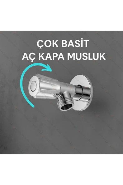 DESIPHON Aç Kapa Taharet Musluğu 1/2 - Dayanıklı Pirinç Gövde, Su Tasarruflu ve Uzun Ömürlü - 5