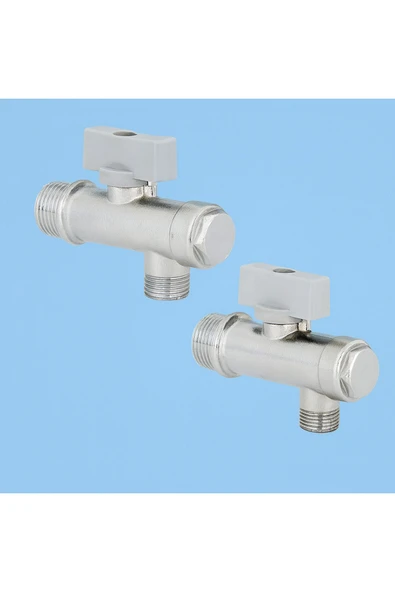 DESIPHON 2 Adet Krom Kaplama Ara Musluk - Dayanıklı Pirinç Gövde, Banyo ve Mutfak Kullanımına Uygun