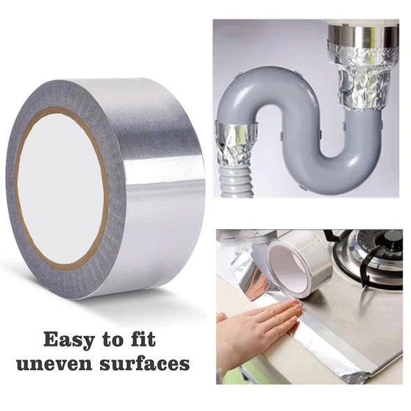 Alüminyum Folyo Bant Yanmaz Kombi Soba Borusu Bandı 48mm X 5M - 2