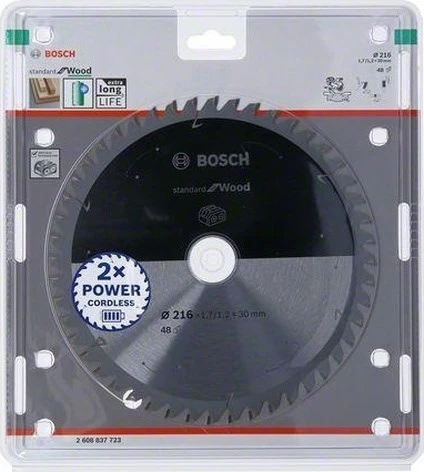 Bosch Standard For Wood 216 x 30 T48 Daire Testere Bıçağı - 2608837723 - Resim 2