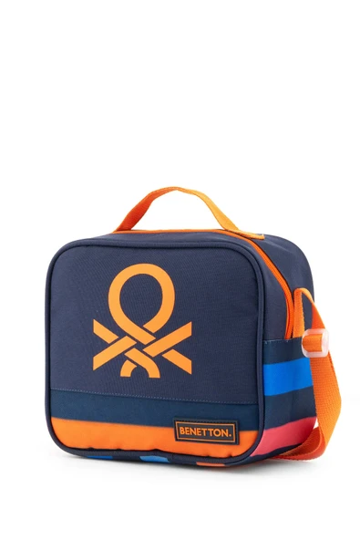United Colors Of Benetton Beslenme Çantası Çizgi Detaylı Lacivert / - Resim 2