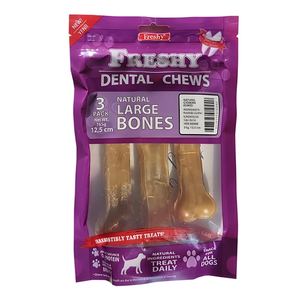 Freshy Dental Chews Natural Large Köpek Ödül Kemiği 145gr 3lü - 2