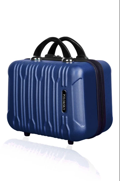 Polo&Sky Mars Model Lacivert Renk Abs Makyaj Çantası El Valizi - 2