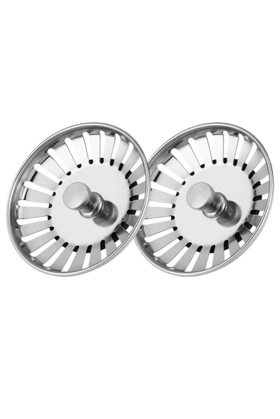 DESIPHON Çöpmak 2 Adet Mutfak Lavabo Sifon Gideri Paslanmaz Metal Tıpa Süzgeci 8 cm – Dayanıklı ve Uyumlu