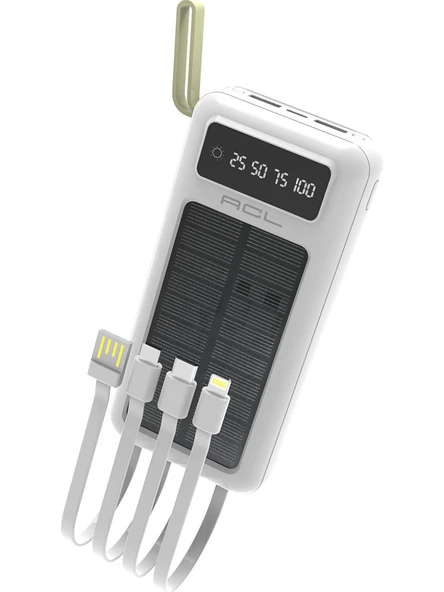 ACL PW-61 Solar Beyaz 30000 mAh Hızlı Şarj Powerbank ürün görseli