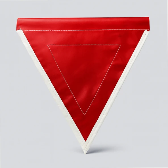 30x30 Cm Kırmızı Üçgen Branda Flama Bayrak Araç Dayanıklı İş Güvenlik Uyarı İşaretleme Aksesuarı ürün görseli