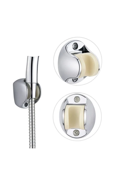 DESIPHON Vidalı Ayarlanabilir Duş Başlığı Tutucu – Suya Dayanıklı El Duşu Sabitleme Aparatı Banyo Aksesuarı - 3
