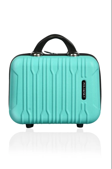 Polo&Sky Mars Model Su Yeşili Renk Abs Makyaj Çantası El Valizi - 2