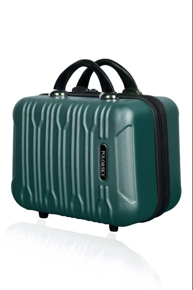 Polo&Sky Mars Model Haki Renk Abs Makyaj Çantası El Valizi - 2