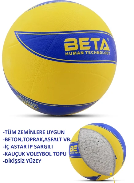 Voleybol Topu Kauçuk Dikişsiz Ultra Dayanıklı Top No:5 - 1