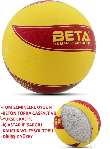 Voleybol Topu Kauçuk Dikişsiz Ultra Dayanıklı Top No:5 - 3